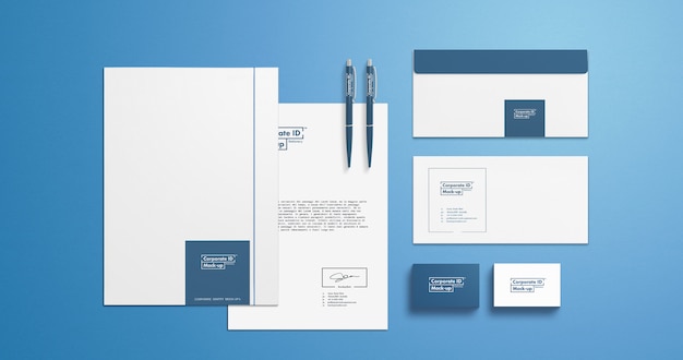 Corporate Branding Identity Briefpapier Set Mock-up