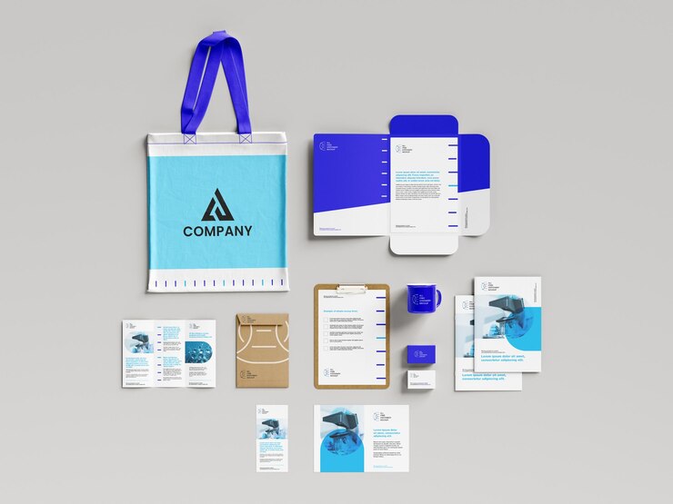 Corporate Branding Mockup with Stationery Set
