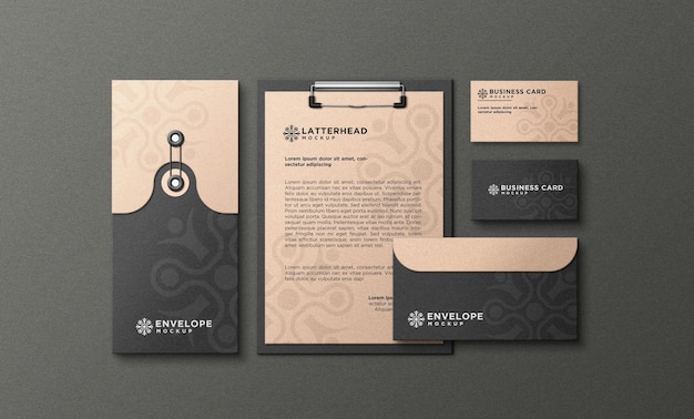 Corporate briefpapier branding mockup