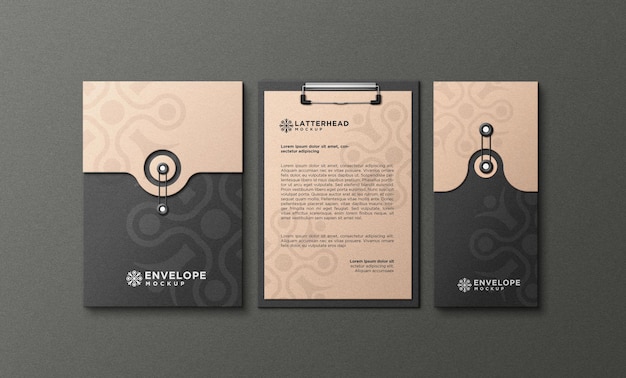 Corporate briefpapier branding mockup