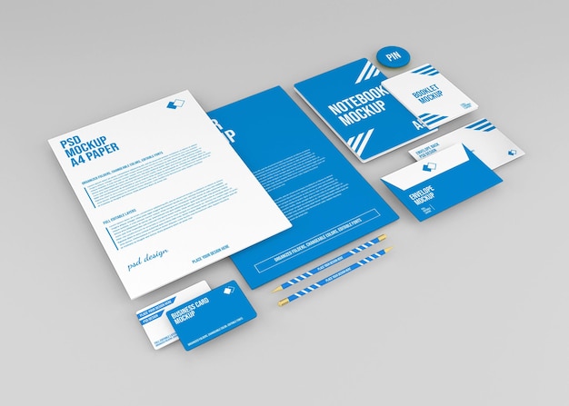 Corporate briefpapier set branding-modell