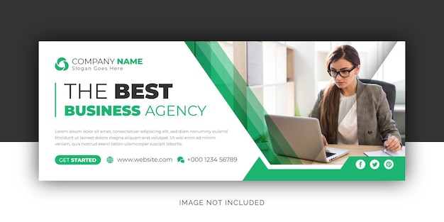 Corporate business agency social media webbanner facebook cover flyer designvorlage