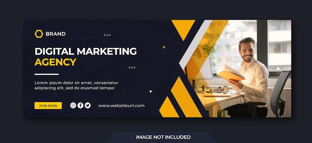 Corporate business agency social media webbanner facebook cover flyer designvorlage