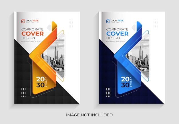 Corporate Business Book Cover Design-Vorlage Set