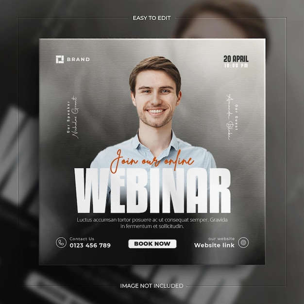 Corporate Business Live-Webinar und Instagram-Story-Social-Media-Post-Vorlage