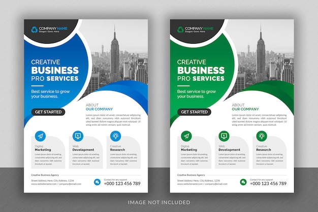 Corporate business mehrzweck-flyer-design und broschüren-deckblattvorlage