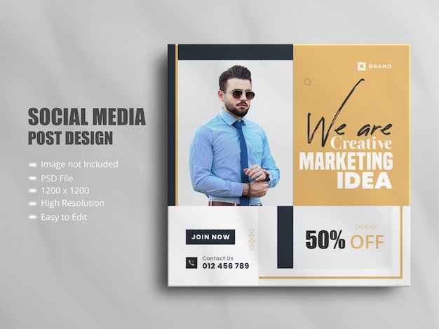 PSD corporate digital marketing social media post