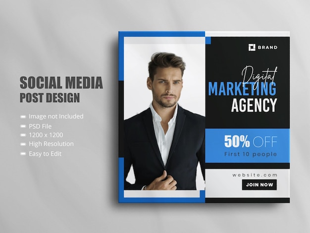 PSD corporate digital marketing social media post