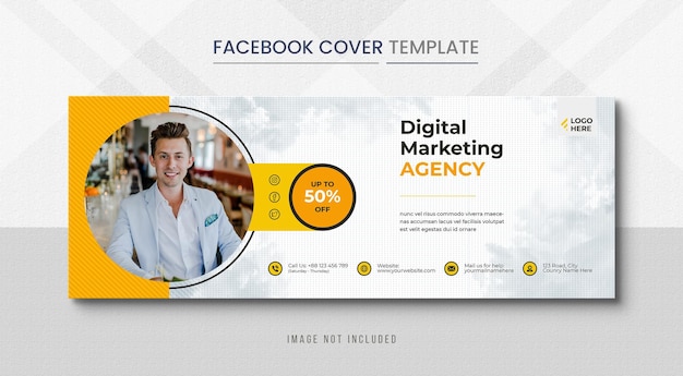 Corporate facebook cover banner post und corporate social media banner post vorlage