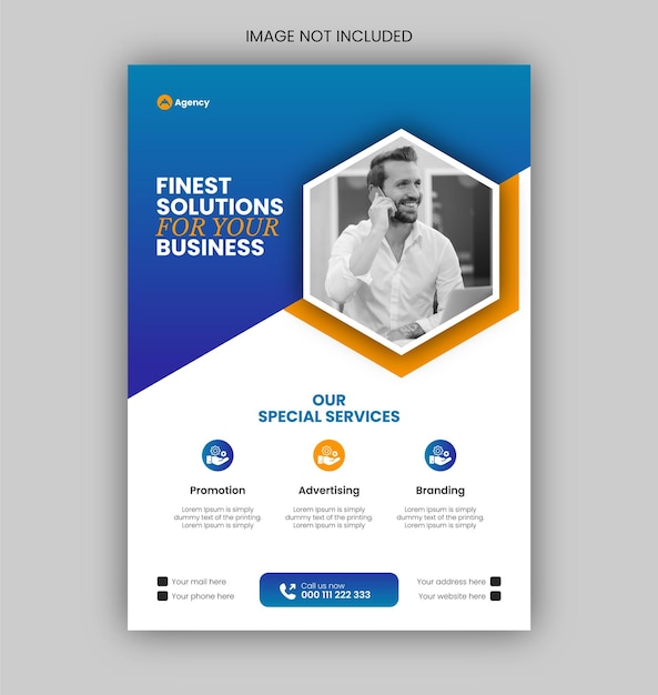 corporate flyer design template or annual report template