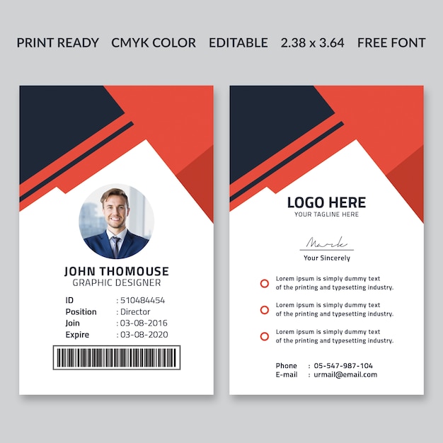 PSD corporate id card design