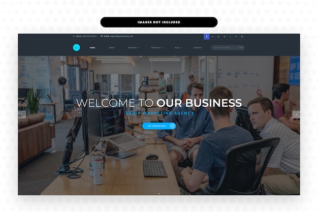 PSD corporate landing page vorlage