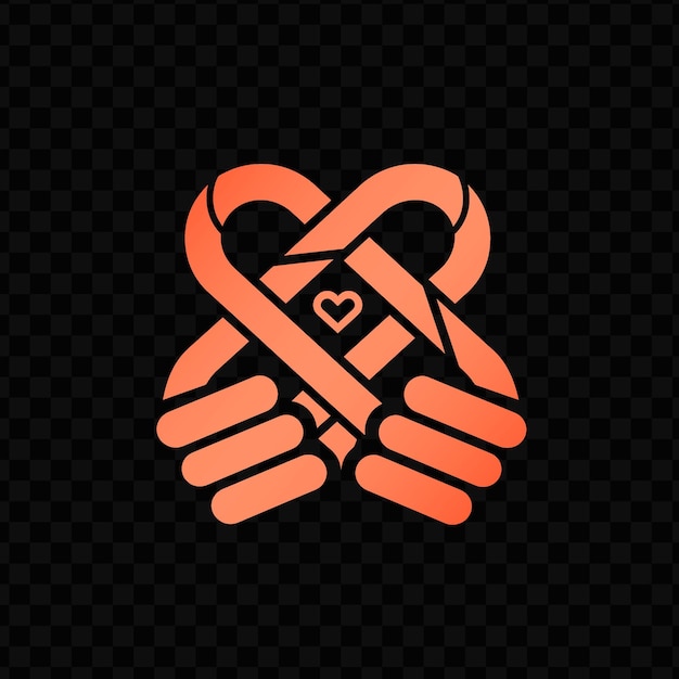 PSD corporate social responsibility ribbon logo with interconnec psd vector creative design tattoo art
