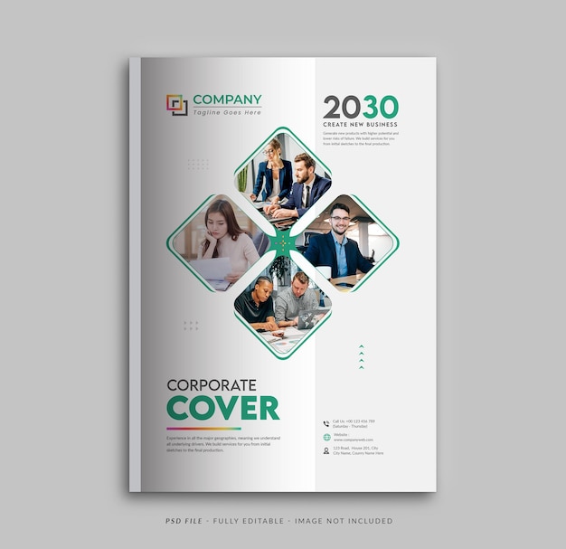 PSD corporate- und business-book-cover-design-vorlage