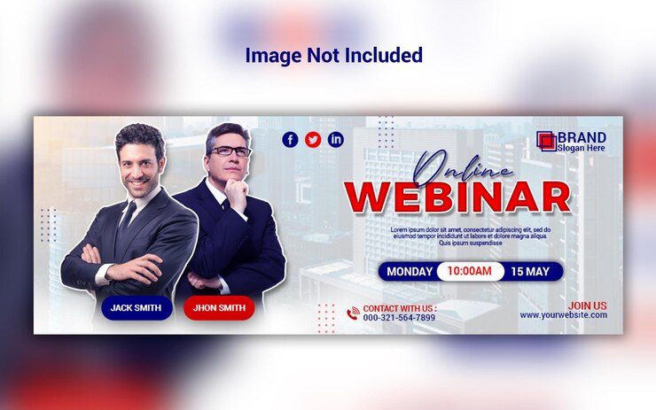 PSD corporate webinar business facebook cover or banner post template