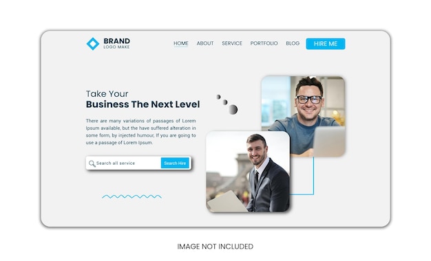 PSD corporate website landing page ui vorlagendesign