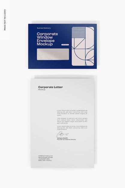 Corporate window envelope mockup (modell des umschlages des unternehmensfensters)