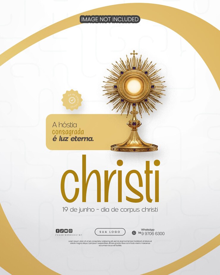 Corpus Christi Day Social Media Flyer PSD modificabile Dia de Corpus Christi