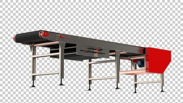 Correia transportadora vazia na ilustração de renderização 3d de fundo transparente