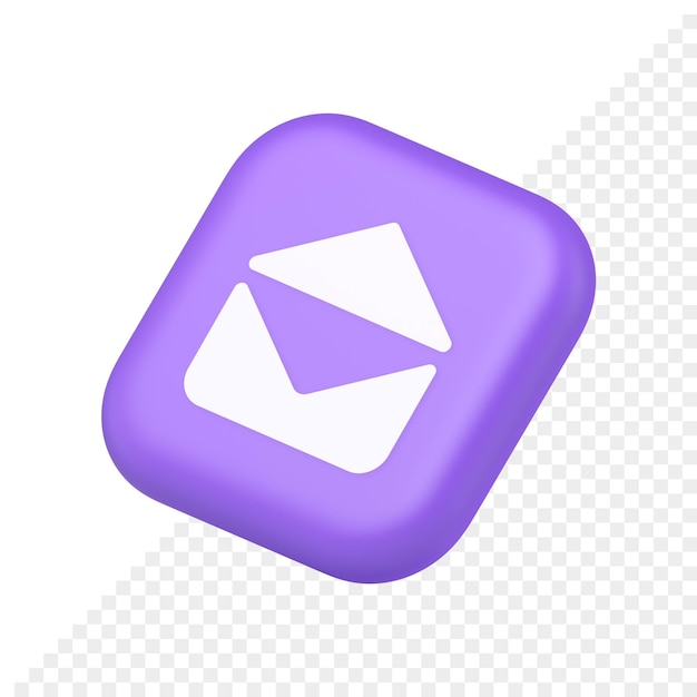 Correo electrónico sobre abierto carta recibida mensaje entrante botón símbolo aplicación sitio web icono 3d representación