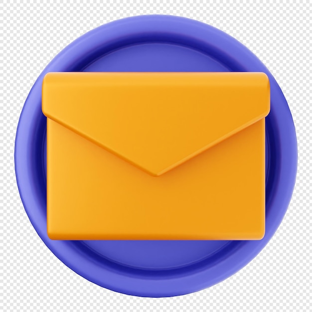 El correo de iconos de las redes sociales 3D