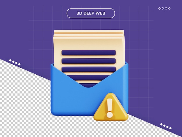 Correo no deseado icono 3d