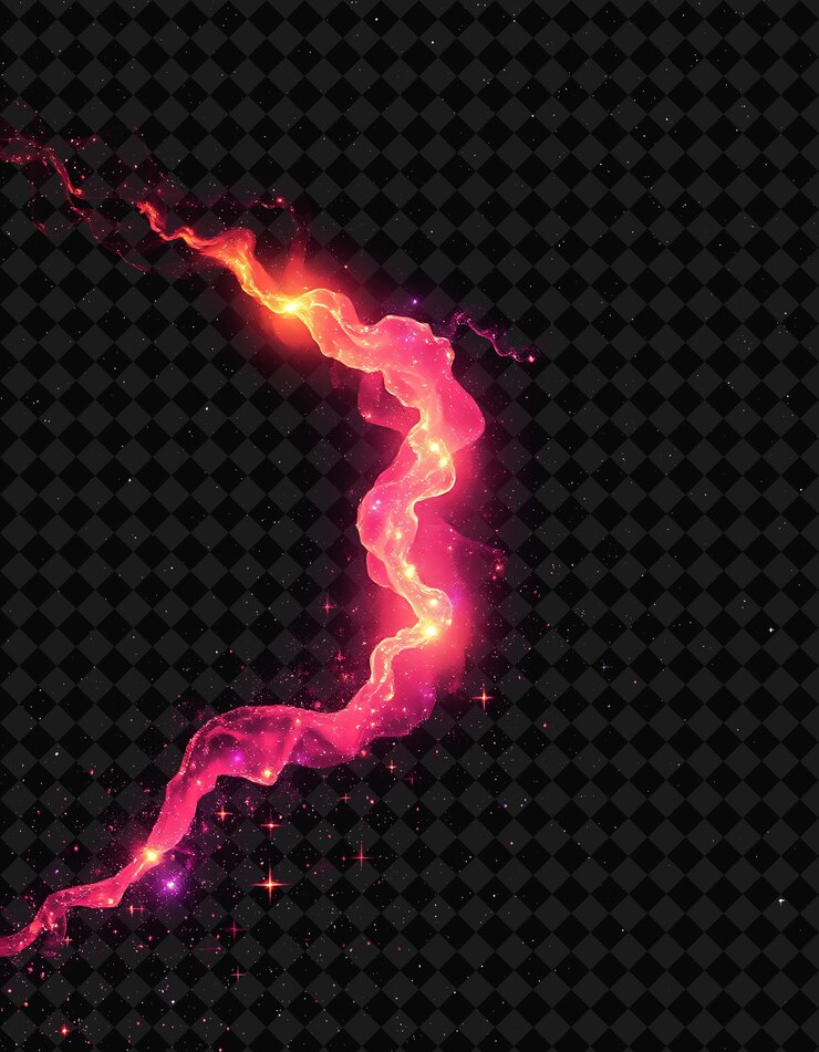 PSD corriente estelar galáctica que fluye con ámbar y violeta con un marco de color tr neon colección y2k