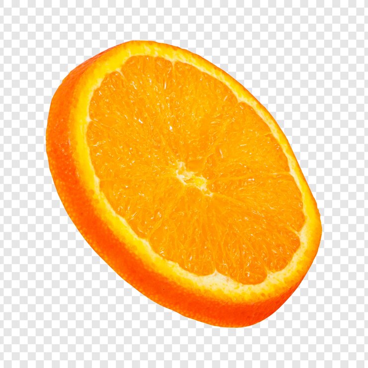 Cortada de naranja en png