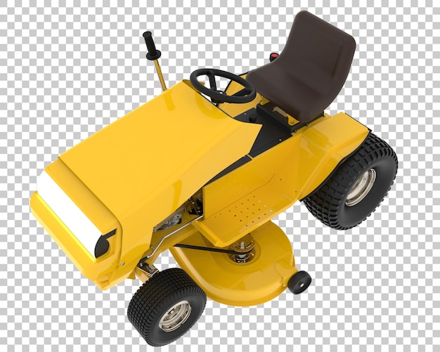 Cortador de hierba en la ilustración de renderizado 3d de fondo transparente