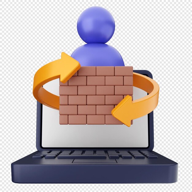 cortafuegos de protección de seguridad de Internet 3D