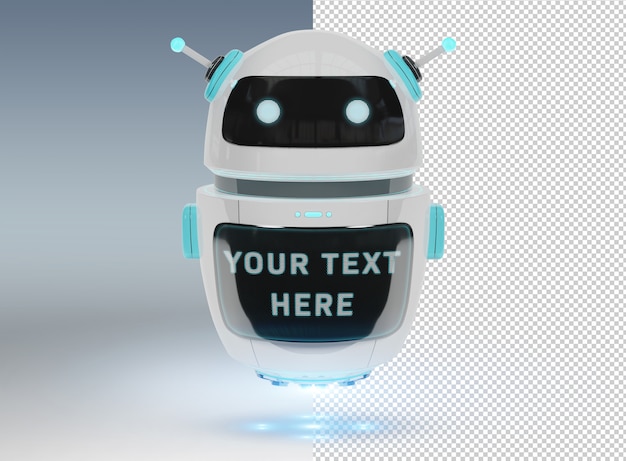 Cortar chatbot en gey mockup