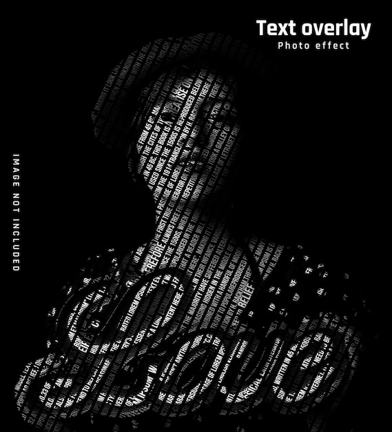 corte o efeito de sobreposição de texto no rosto