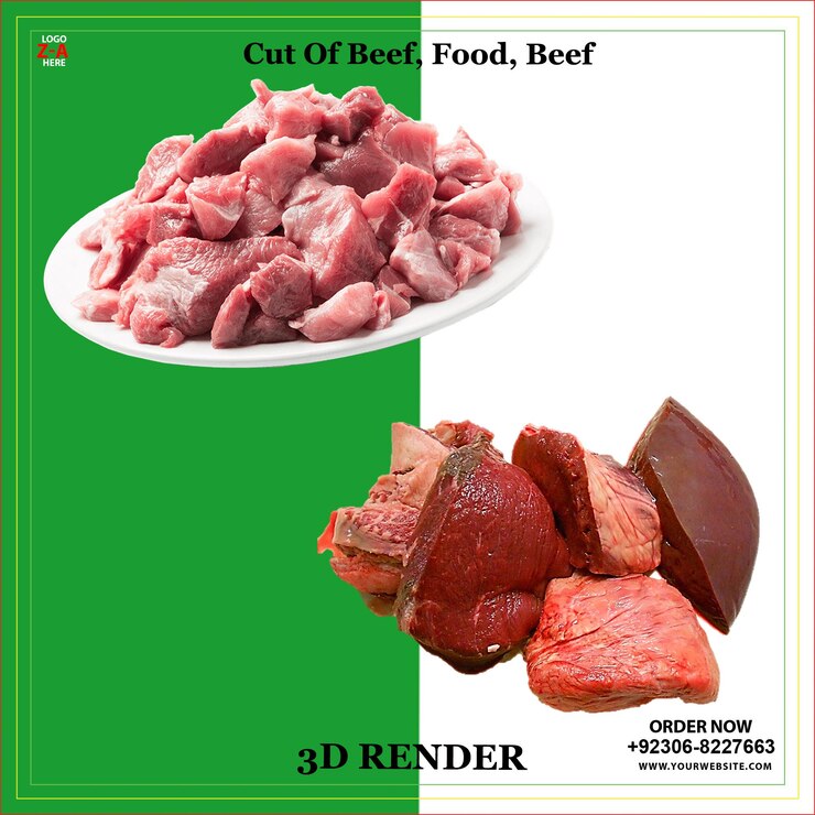 PSD cortes de carne de bovino para alimentação