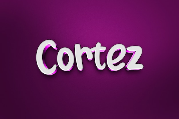 Cortez efecto de estilo de texto en 3d