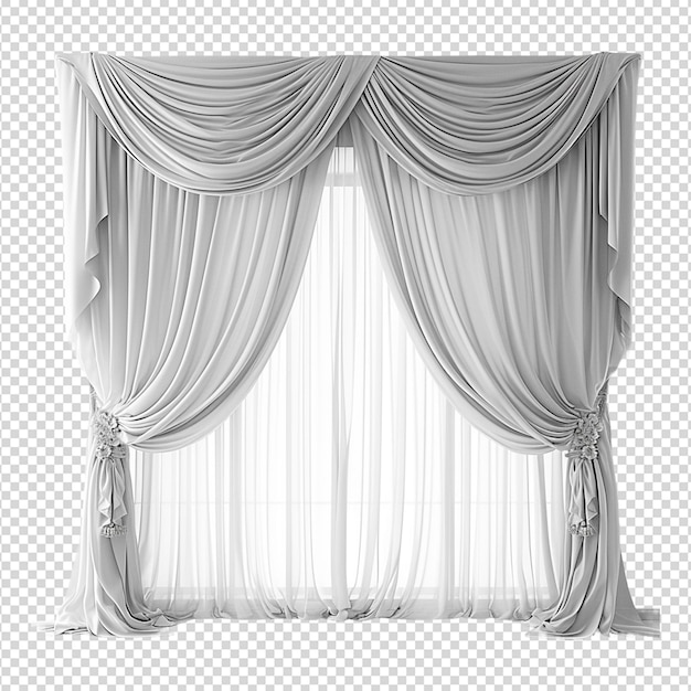 PSD cortina aislada en blanco