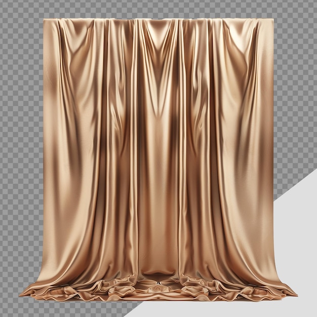 PSD cortina de seda png aislada sobre un fondo transparente