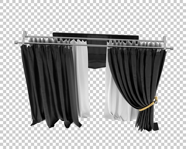 PSD cortinas aisladas en el fondo ilustración de renderización 3d