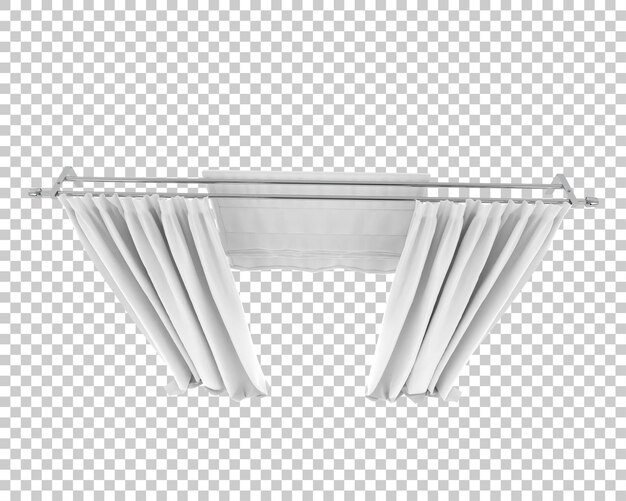 PSD cortinas aisladas en el fondo ilustración de renderización 3d