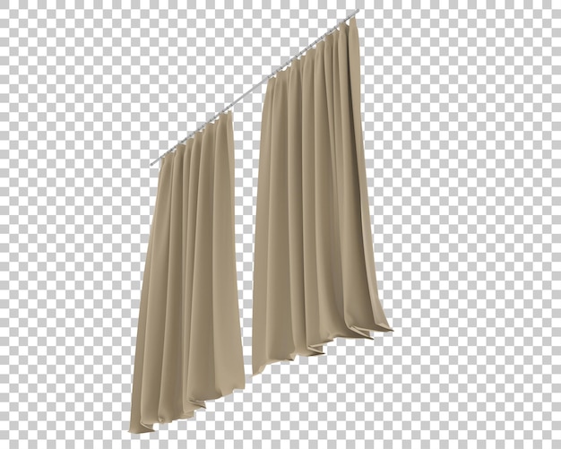 PSD cortinas aisladas en un fondo transparente ilustración de renderización en 3d