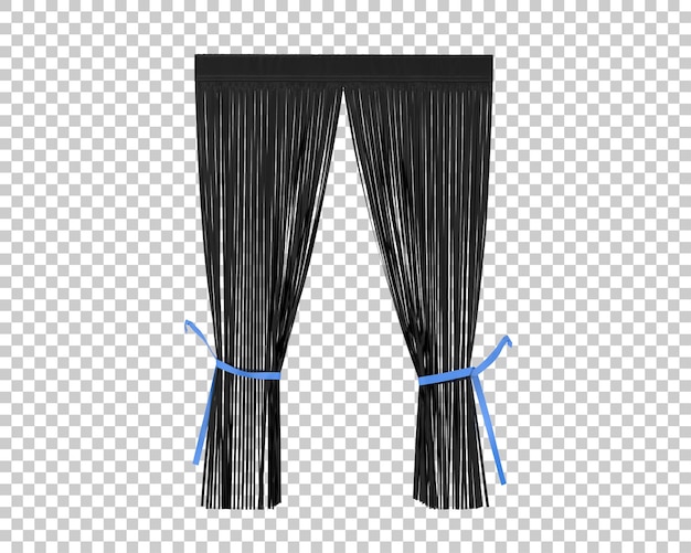 Cortinas aisladas sobre fondo transparente ilustración de renderizado 3d