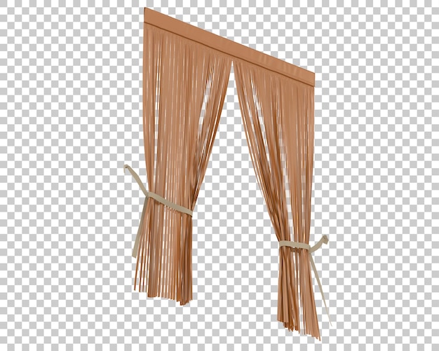 Cortinas aisladas sobre fondo transparente ilustración de renderizado 3d