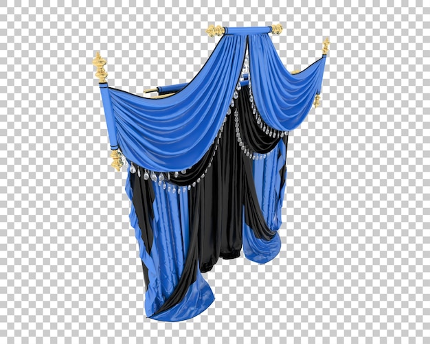 Cortinas aisladas sobre fondo transparente ilustración de renderizado 3d