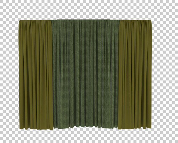 Cortinas aisladas sobre fondo transparente ilustración de renderizado 3d