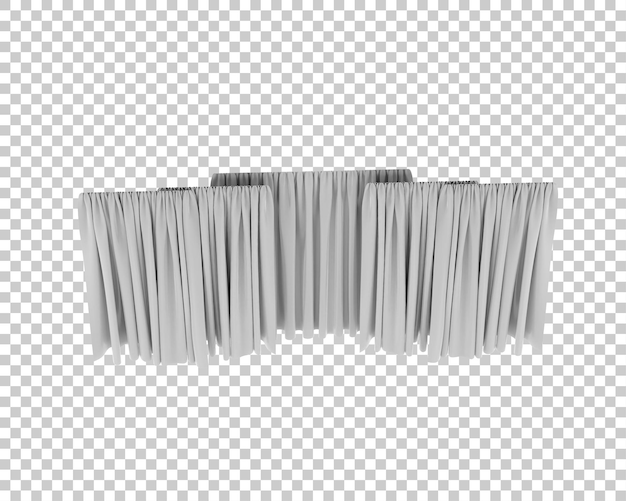 Cortinas aisladas sobre fondo transparente ilustración de renderizado 3d