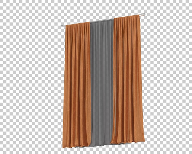 PSD cortinas aisladas sobre fondo transparente ilustración de renderizado 3d