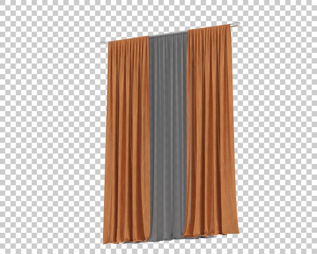 Cortinas aisladas sobre fondo transparente ilustración de renderizado 3d