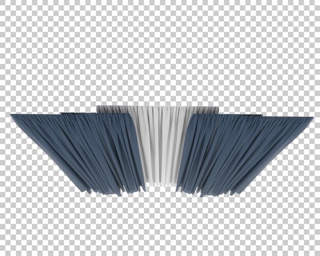 Cortinas aisladas sobre fondo transparente ilustración de renderizado 3d