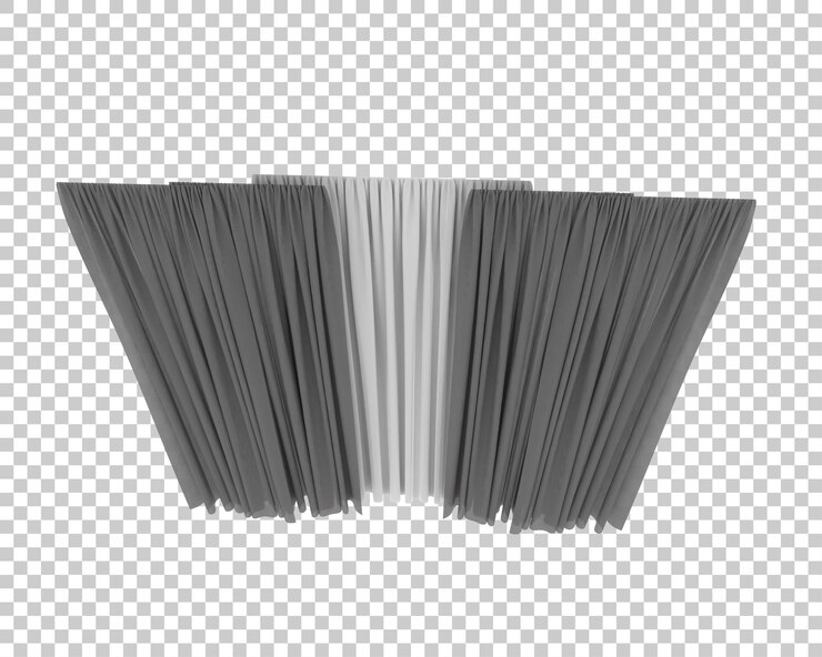 PSD cortinas aisladas sobre fondo transparente ilustración de renderizado 3d