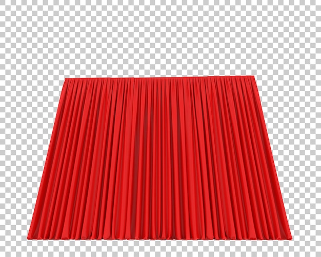 Cortinas aisladas sobre fondo transparente ilustración de renderizado 3d
