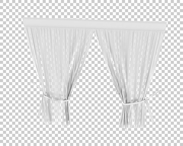 Cortinas isoladas em fundo transparente ilustração de renderização 3d